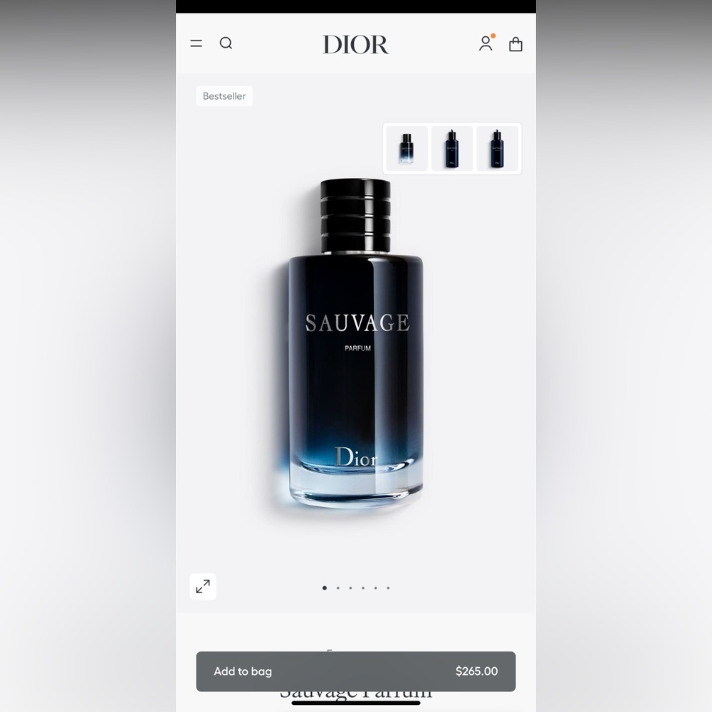 Dior Sauvage Parfum 6.8oz 200ml